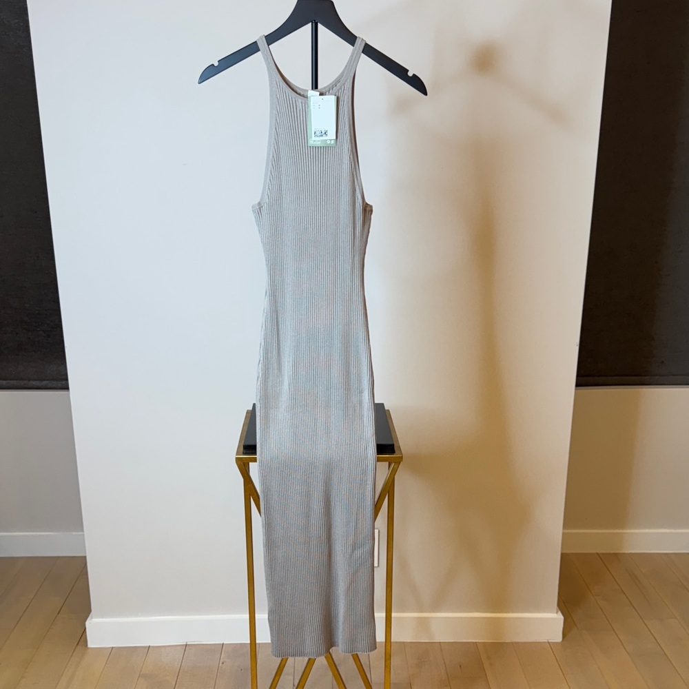 H&M Shimmering Silver Backless Dress